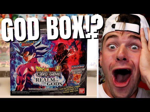 THIS DRAGON BALL SUPER REALM OF THE GODS BOOSTER BOX WAS INSANE!