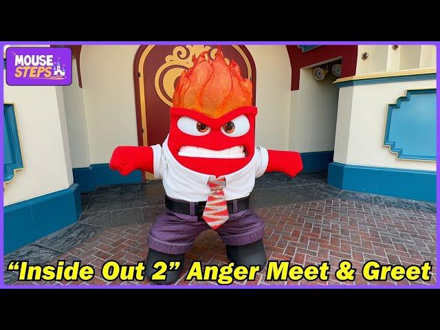 Anger From "Inside Out 2" Meet & Greet at Disneyland Resort - Disney California Adventure Pixar Pier