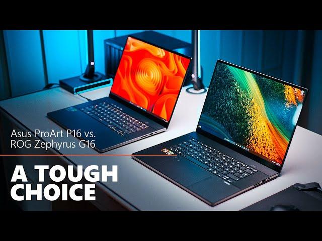 Asus Zephyrus G16 vs. ProArt P16 review - full AMD-power for Gamers and Creators