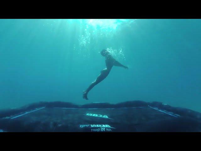 The World's First Triple-Backflip on a Trampoline underwater!