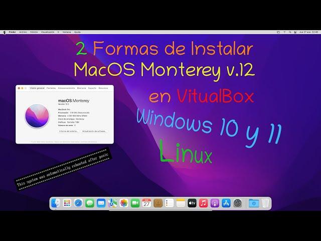 Instalar MacOS 12 Monterey en VirtualBox para Windows y Linux