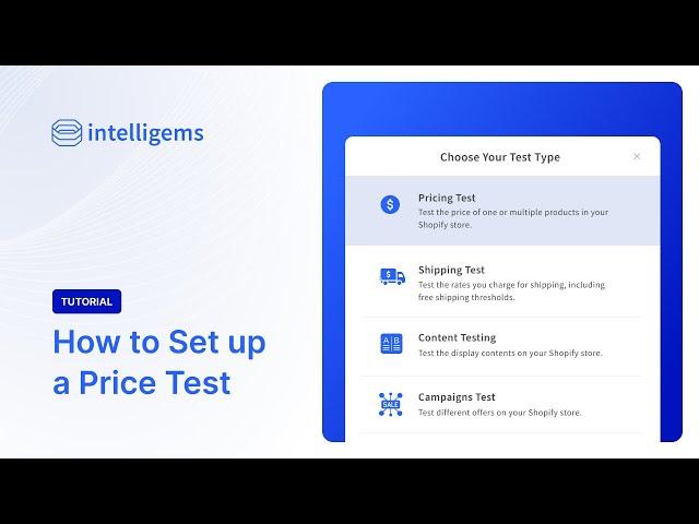 How to Set up a Price Test on Shopify with Intelligems