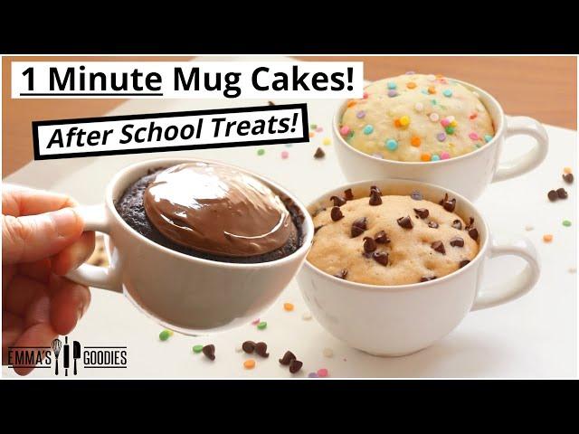 1 Minute Microwave Mug Cake Recipes | 3 Back To School Treats!