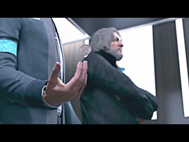 Detroit: Become Human - Hank Tries to Match Connor's Coin Tricks