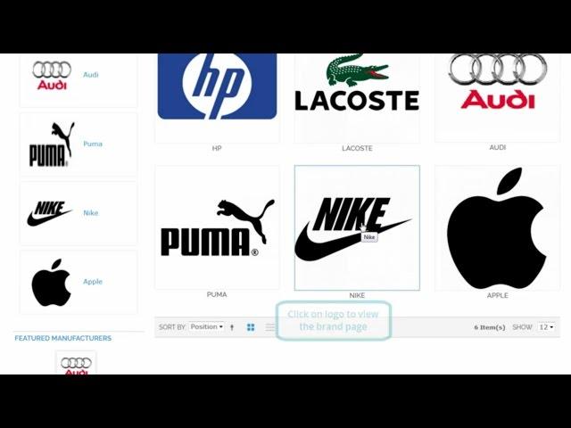 Advance Shop by Brand Magento Extension Frontend Demo