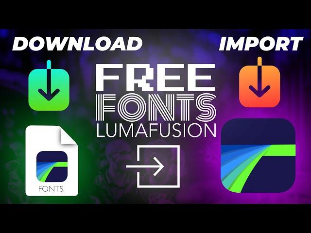 Download FREE fonts to Lumafusion iPad