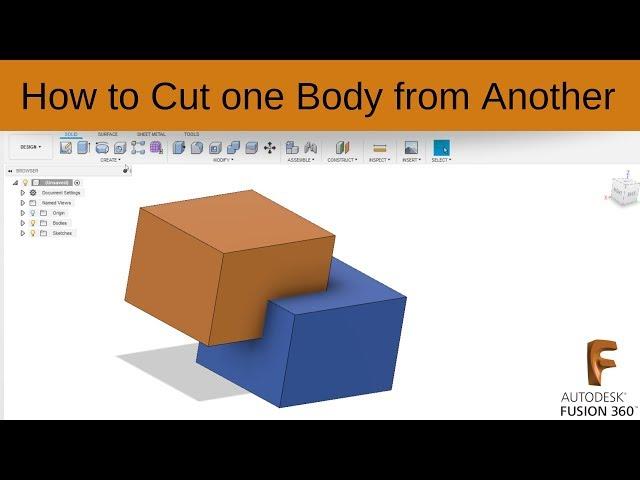 Fusion 360 - How to Cut One Body From Another