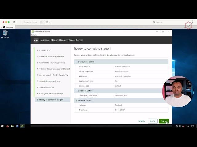 Upgrade VMware vCenter version 7 to version 8