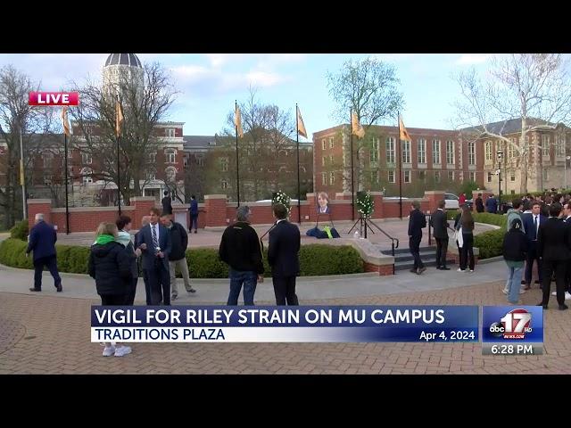 Vigil for Riley Strain on University of Missouri campus