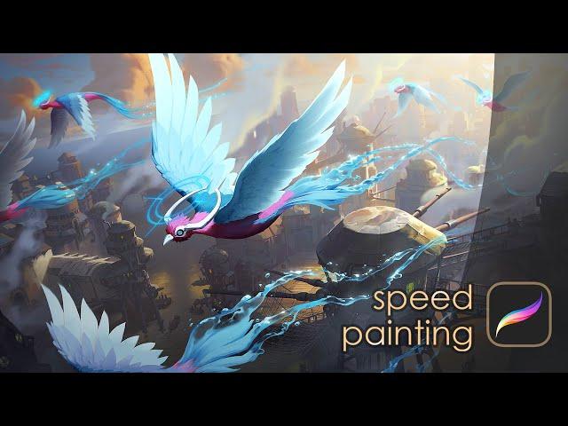 Galesong Swallow - Legends of Runeterra - speed painting