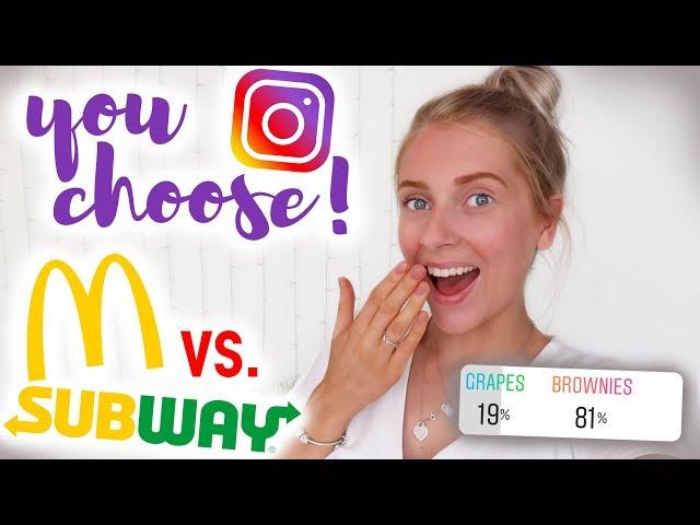 INSTAGRAM FOLLOWERS CONTROL WHAT I EAT! 