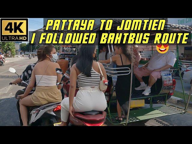 I Drive on Pattaya to Jomtien Bahtbu Route   February 2024 Thailand