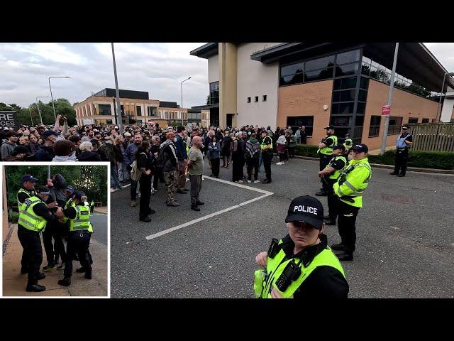 Immigration Protest In Cheadle, Manchester.