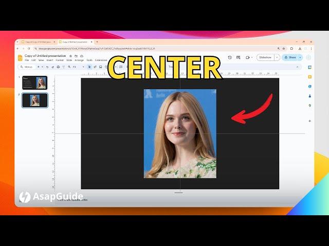 How to Center a Picture in Google Slides