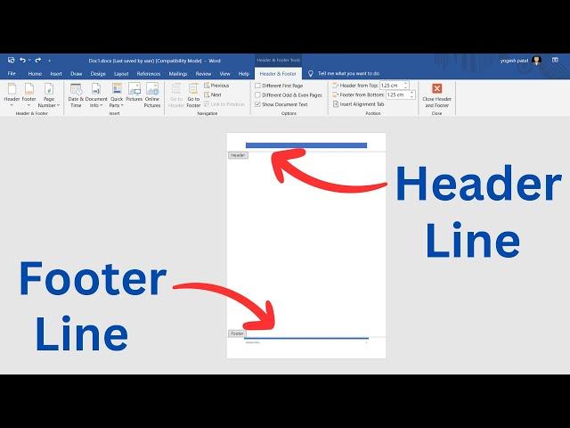 How to Add Line in Header and Footer in Word