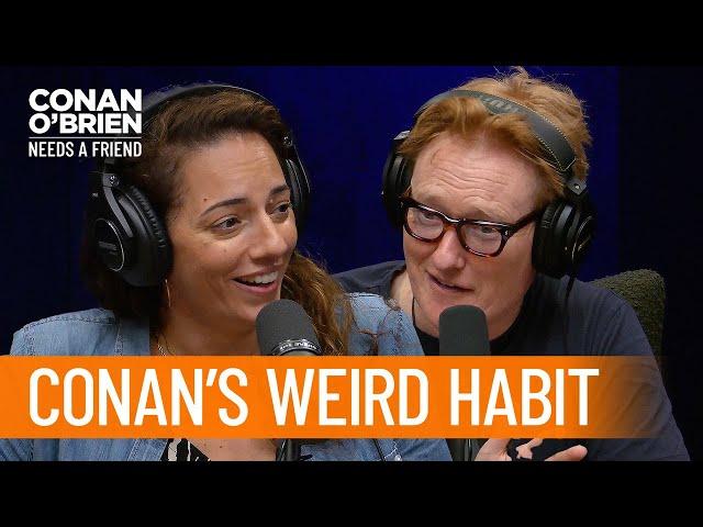 Sona Calls Out Conan For His Weird Gum Habit | Conan O'Brien Needs A Friend
