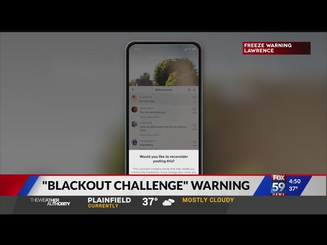 Officials warning about viral "blackout challenge"