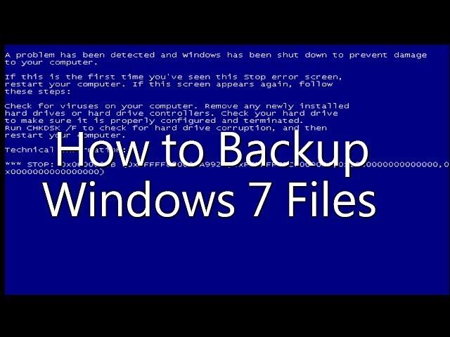 How To Backup Windows 7 Files (Useful Trick)