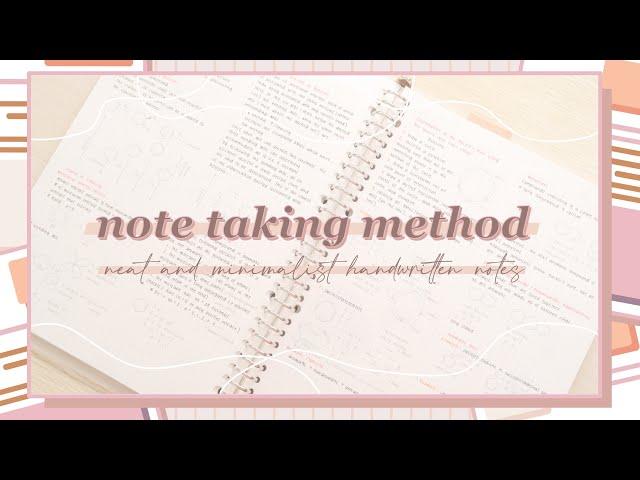 NOTE-TAKING METHOD | neat & minimalist handwritten notes + nordgreen's 35% discount code