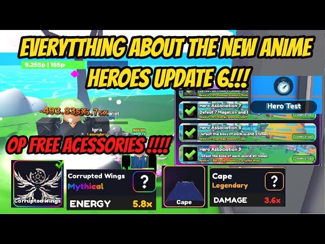 Everything about the new Anime Heroes Update 6 !!! OP Free Acessories !!!