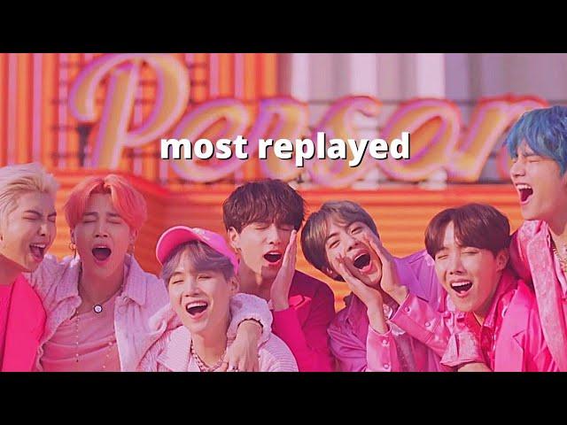 most replayed moments in all bts music videos