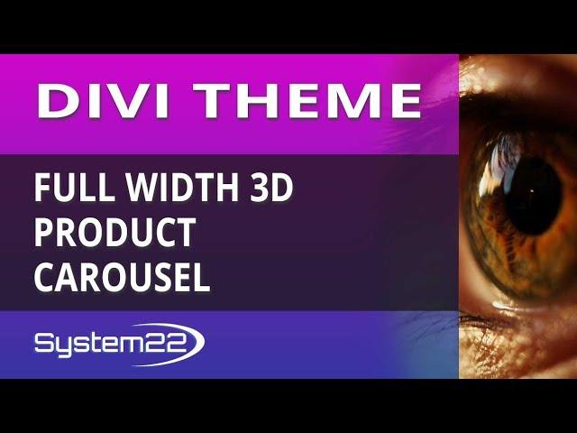 Divi Theme Full Width 3D Product Carousel