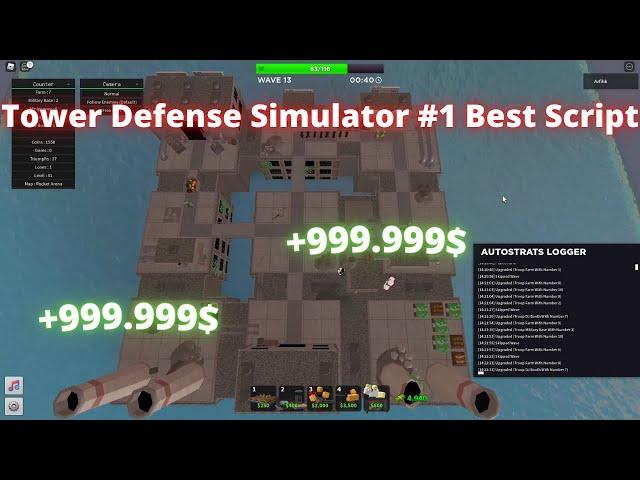 [WORKING!] New Best Tower Defense Simulator Script! Auto Farm, Auto Strats, Infinite Coins & more!