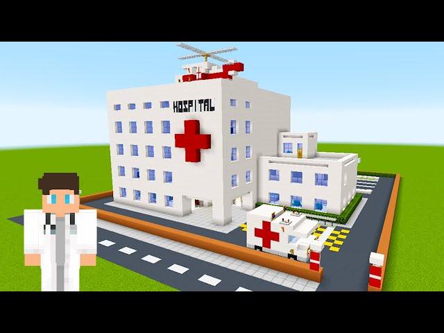 Minecraft Tutorial: How To Make A Hospital "City Build 2021"