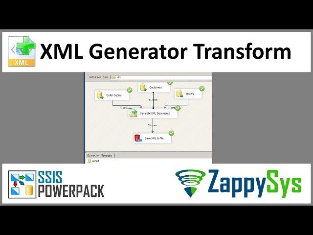 SSIS Xml Generator Transform - Create XML from multiple data sources