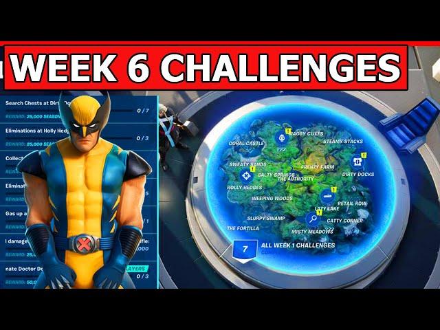 Fortnite: All Week 6 Challenges! Complete Guide!