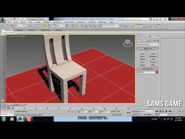 3DS MAX Create Simple Chair Tutorial by SAM