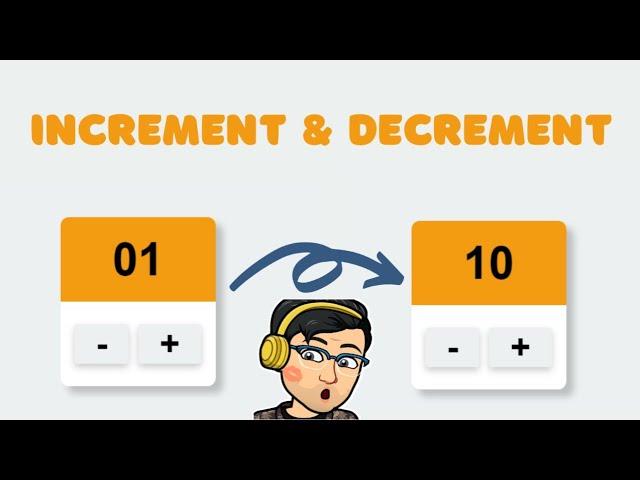 Button with Increment Decrement Number in JavaScript
