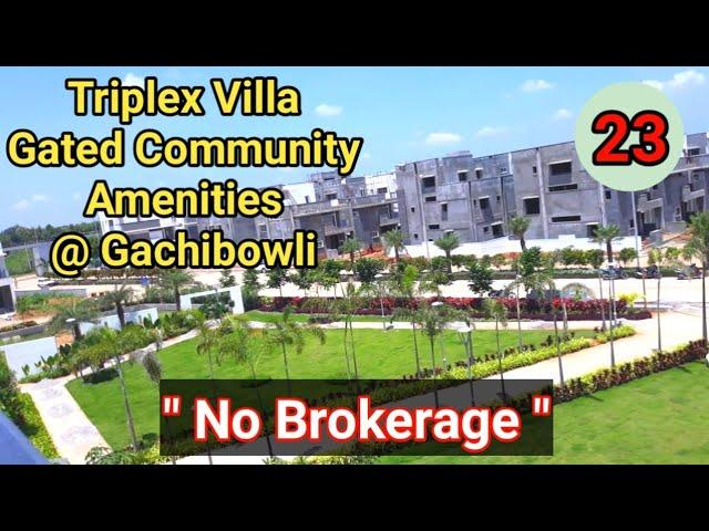 Triplex Villa for Sale in Gated Community || Gachibowli near Financial District || 300 sq.yds