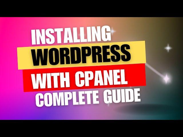 How to install WordPress in cpanel | Installing WordPress with CPanel | CPanel | WordPress