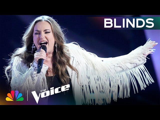 Jacquie Roar Earns Four Chairs with Gretchen Wilson's "Here for the Party" | The Voice Blinds | NBC