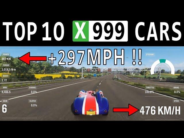 TOP 10 FASTEST CARS FULLY UPGRADED In Forza Horizon 4 - TOP SPEED +297MPH !!