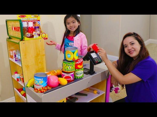 Emma Pretend Play Shopping with Giant Grocery Store Super Market Toy