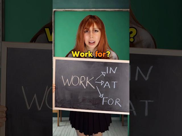 ‍ Work in, at, for? Learn English with CORA️ #english #learnenglish