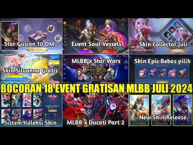 BOCORAN JADWAL RILIS 18 EVENT GRATISAN MOBILE LEGENDS JULI 2024! SKIN EPIC GRATIS, SISTEM KOLEKSI