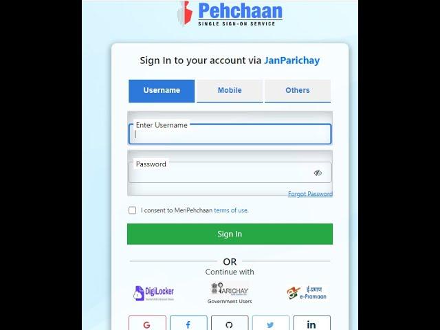 How to Login or Signup Janparichay.meripehchaan