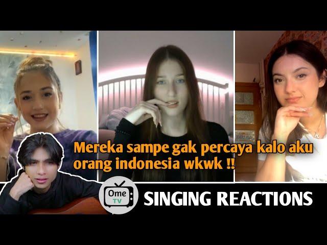 Nyanyiin cewek cewek Eropa pake lagu bahasa mereka ! Reaksi nya bikin nagih SINGING REACTIONS OmeTV