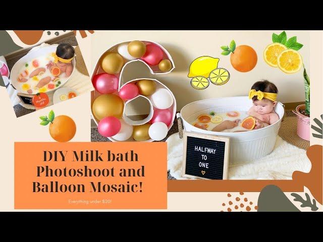 DIY Baby Milk bath Photoshoot| DIY Balloon Mosaic #6| Tips and Tricks