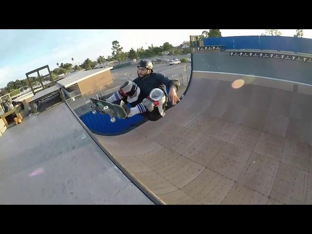 Jorge Vieira skating Clairement skatepark in San diego California Usa