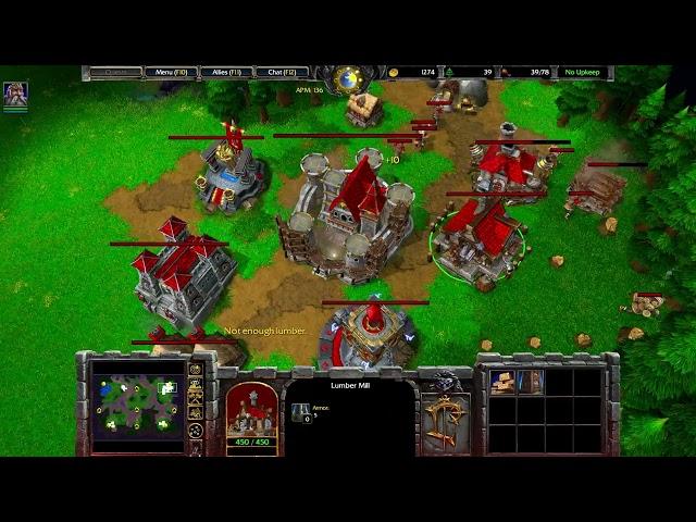 1 (Human) vs 1 Insane Computer AI (Orc) | 50% handicap | Warcraft 3 Reforged