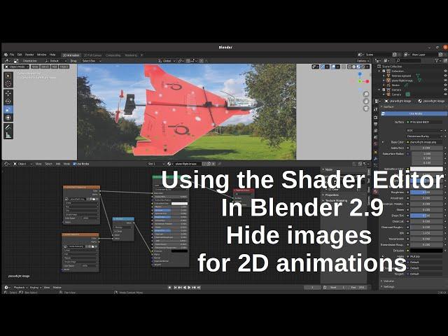 Blender 2D animation – using the shader editor for manipulating images in Blender 2.8 or 2.9