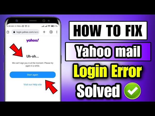 how to fix yahoo mail login error 2023 | yahoo fix uh-oh we can't sign you in at the moment