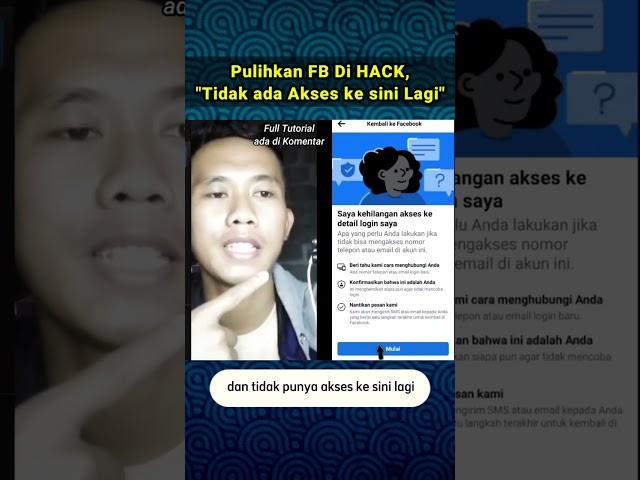 Lagi Viral!! Cara Mengembalikan Akun FB yang Dibajak - Terbaru 2023 #shorts