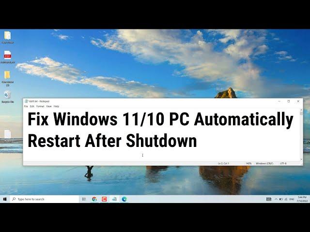 Fix Windows 11/10 PC Automatically Restart After Shutdown