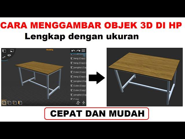 Tutorial prisma 3d pemula Cara menggambar meja di hp android