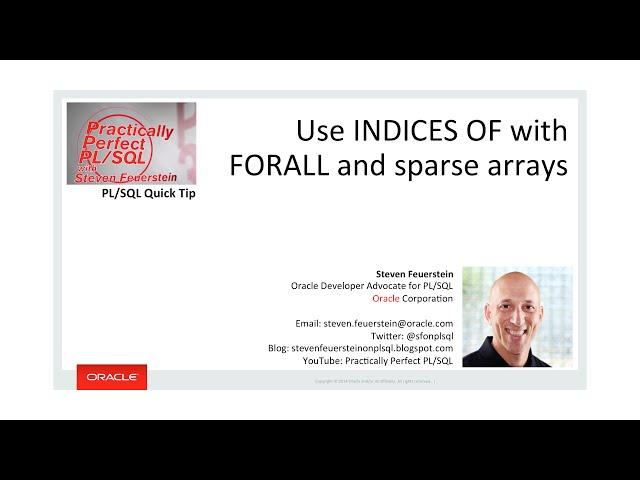 Using FORALL - INDICES OF with sparse arrays